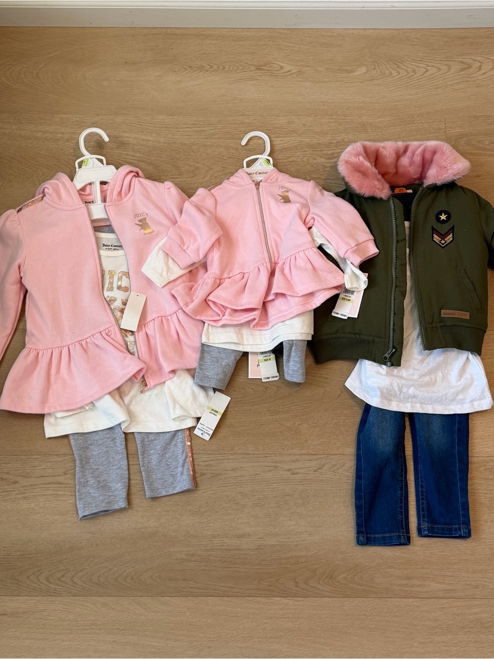 Girls Clothing Lot of 3 Sets- Juicy Couture Hoodie/Legging & Bomber/Jeans
